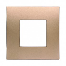 Placca in Plastica Oro Compatibile Vimar Arkè - 2 Posti - Ettroit