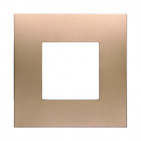 Placca in Plastica Oro Compatibile Vimar Arkè - 2 Posti - Ettroit