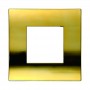 Placca in Plastica Oro Lucido Compatibile Vimar Arkè - 2 Posti - Ettroit