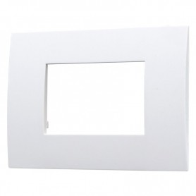 Placca in Plastica Bianca Compatibile Vimar Arkè - 3 Posti - Ettroit