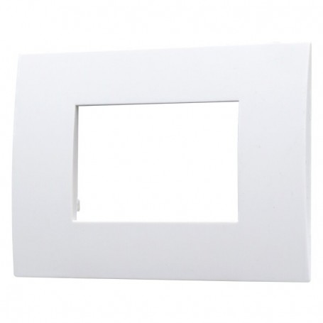Placca in Plastica Bianca Compatibile Vimar Arkè - 3 Posti - Ettroit