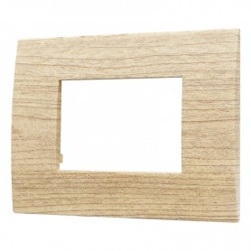 Placca in Plastica Legno Chiaro Compatibile Vimar Arkè - 3 Posti - Ettroit
