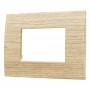 Placca in Plastica Legno Chiaro Compatibile Vimar Arkè - 3 Posti - Ettroit