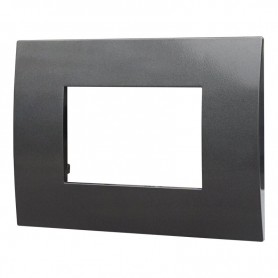 Placca in Plastica Acciaio Scuro Compatibile Vimar Arkè - 3 Posti - Ettroit