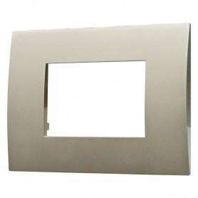 Placca in Plastica Titanio Compatibile Vimar Arkè - 3 Posti - Ettroit