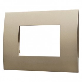 Placca in Plastica Bronzo Compatibile Vimar Arkè - 3 Posti - Ettroit