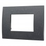 Placca in Plastica Nero Brillante Compatibile Vimar Arkè - 3 Posti - Ettroit