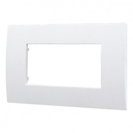 Placca in Plastica Bianca Compatibile Vimar Arkè - 4 Posti - Ettroit