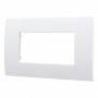 Placca in Plastica Bianca Compatibile Vimar Arkè - 4 Posti - Ettroit