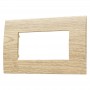 Placca in Plastica Legno Chiaro Compatibile Vimar Arkè - 4 Posti - Ettroit