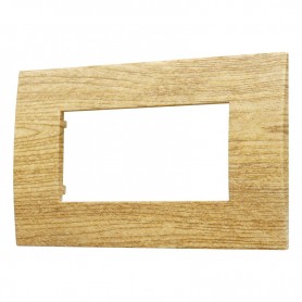Placca in Plastica Legno Scuro Compatibile Vimar Arkè - 4 Posti - Ettroit