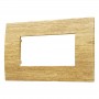 Placca in Plastica Legno Scuro Compatibile Vimar Arkè - 4 Posti - Ettroit