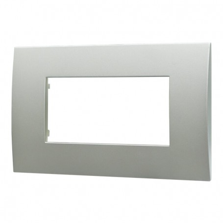 Placca in Plastica Silver Compatibile Vimar Arkè - 4 Posti - Ettroit