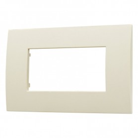 Placca in Plastica Sabbia Compatibile Vimar Arkè - 4 Posti - Ettroit