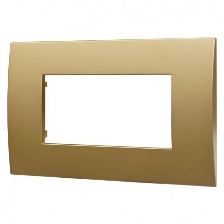 Placca in Plastica Oro Compatibile Vimar Arkè - 4 Posti - Ettroit