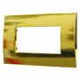Placca in Plastica Oro Lucido Compatibile Vimar Arkè - 4 Posti - Ettroit
