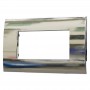 Placca in Plastica Cromato Lucido Compatibile Vimar Arkè - 4 Posti - Ettroit