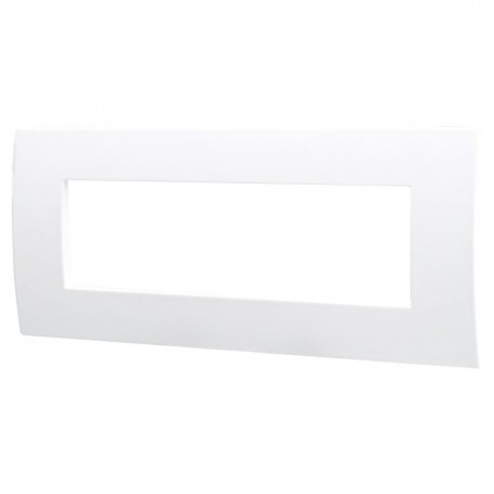 Placca in Plastica Bianca Compatibile Vimar Arkè - 7 Posti - Ettroit