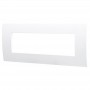 Placca in Plastica Bianca Compatibile Vimar Arkè - 7 Posti - Ettroit