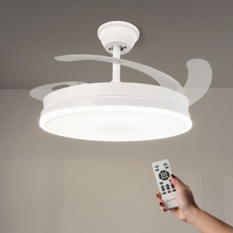 Ventilatore da Soffitto Olga 36W Luce Led CCT Regolabile con Telecomando