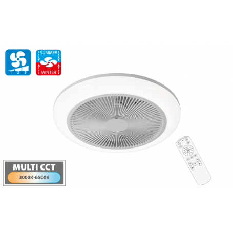 Ventilatore da Soffitto Brezion Luce LED 33W 2400lm CCT 3000-6500K + RGB Novaline