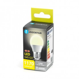 Lampadina LED A5 G45 12W E27 Luce Naturale 4000K 1170lm