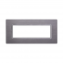 Placca in Alluminio Silver Compatibile Living Light - 7 Posti - Ettroit
