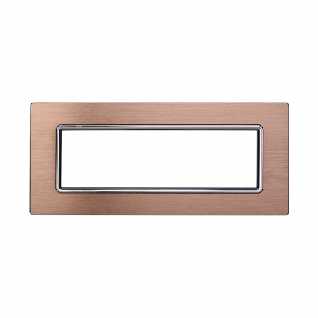 Placca in Alluminio Oro Compatibile Living Light - 7 Posti - Ettroit
