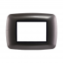 Placca in Plastica Bombata Titanio Compatibile Living Light - 3 Posti - Ettroit