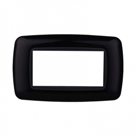 Placca in Plastica Bombata Nero Compatibile Living Light - 4 Posti - Ettroit