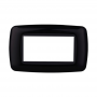 Placca in Plastica Bombata Nero Compatibile Living Light - 4 Posti - Ettroit