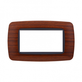 Placca in Plastica Bombata Radica Compatibile Living Light - 4 Posti - Ettroit