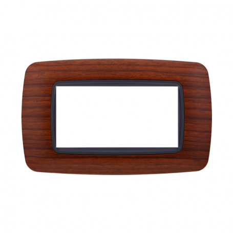 Placca in Plastica Bombata Radica Compatibile Living Light - 4 Posti - Ettroit