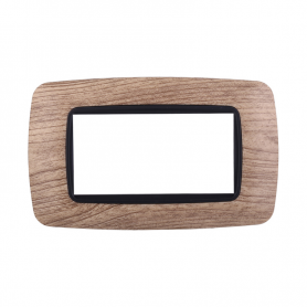 Placca in Plastica Bombata Legno Chiaro Compatibile Living Light - 4 Posti - Ettroit
