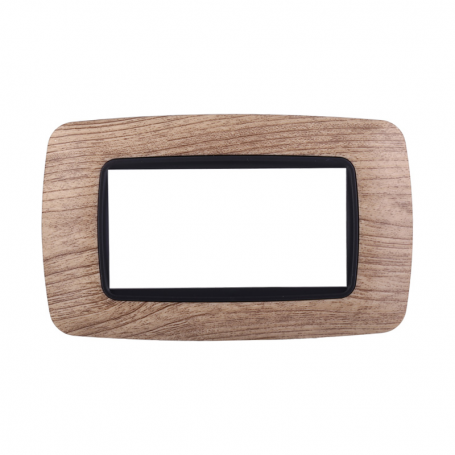 Placca in Plastica Bombata Legno Chiaro Compatibile Living Light - 4 Posti - Ettroit