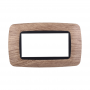 Placca in Plastica Bombata Legno Chiaro Compatibile Living Light - 4 Posti - Ettroit