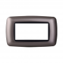 Placca in Plastica Bombata Titanio Compatibile Living Light - 4 Posti - Ettroit