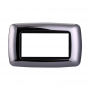 Placca in Plastica Bombata Cromato Lucido Compatibile Living Light - 4 Posti - Ettroit