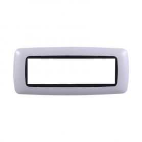 Placca in Plastica Bombata Bianco Compatibile Living Light - 7 Posti - Ettroit