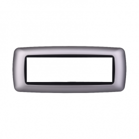 Placca in Plastica Bombata Silver Compatibile Living Light - 7 Posti - Ettroit