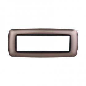 Placca in Plastica Bombata Bronzo Compatibile Living Light - 7 Posti - Ettroit