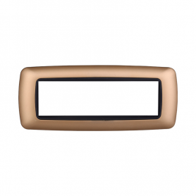 Placca in Plastica Bombata Oro Compatibile Living Light - 7 Posti - Ettroit
