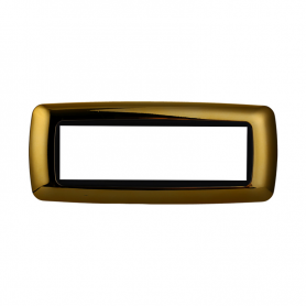 Placca in Plastica Bombata Oro Lucido Compatibile Living Light - 7 Posti - Ettroit