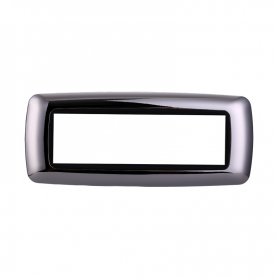 Placca in Plastica Bombata Cromato Lucido Compatibile Living Light - 7 Posti - Ettroit