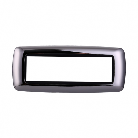 Placca in Plastica Bombata Cromato Lucido Compatibile Living Light - 7 Posti - Ettroit