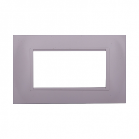 Placca in Plastica Quadrata Bianca Compatibile Living Light - 4 Posti - Ettroit