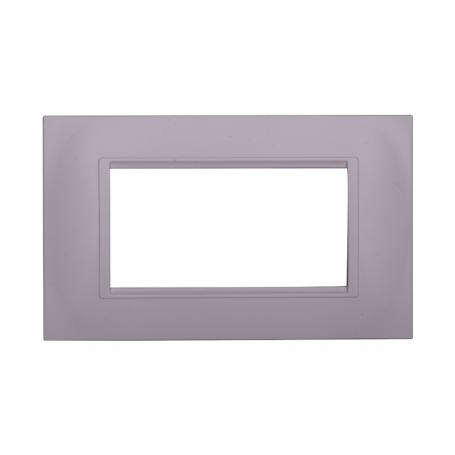 Placca in Plastica Quadrata Bianca Compatibile Living Light - 4 Posti - Ettroit
