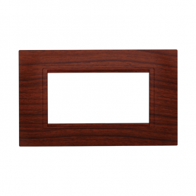 Placca in Plastica Quadrata Radica Compatibile Living Light - 4 Posti - Ettroit