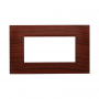 Placca in Plastica Quadrata Radica Compatibile Living Light - 4 Posti - Ettroit