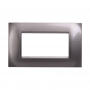 Placca in Plastica Quadrata Titanio Compatibile Living Light - 4 Posti - Ettroit